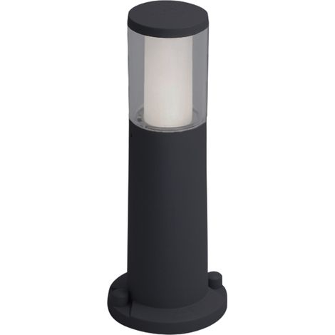 Farola carlo 1xe27 3,5w con pulsador cct (2colores) ip55 al.40xd.10cm resina negra (1/3)