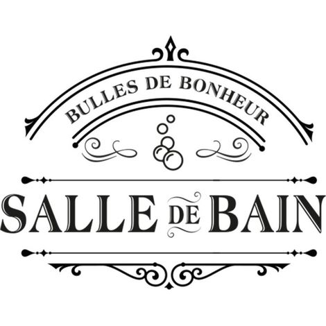 Sticker mural décoratif de porte salle de bain 20 x 20 cm – Vinyle adhésif – Application facile sur surfaces lisses – Sud Trading