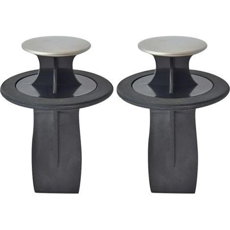 Bouchon d'évier, inox, noir, pour broyeur de déchets (1/5)