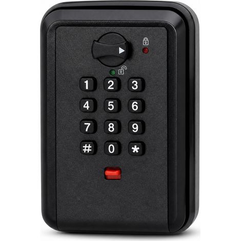 Wall-Mounted Metal Combination Key Box for Home Black