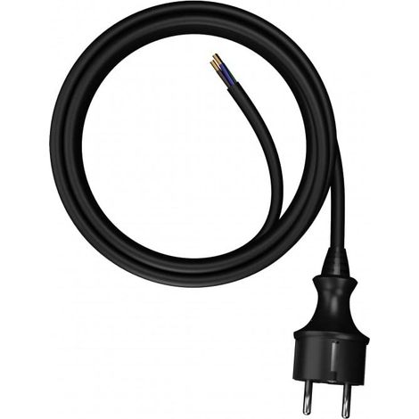 Awtools przewód z wtyczką 3m 3x1,5 czarny h05vv-f