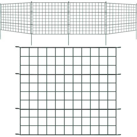 SWANEW Teichzaun Steckzaun Wildzaun Gartenzaun Tiergehege Zauntor Unterbogen 5x (1/5)