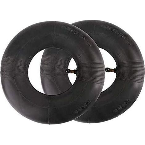 Lot de 2 chambres à air 410/350-6 Micro Tiller 4.10/3.50-6 Coude Pneumatique Machines de jardin pour chariots, chariots de transport, chariots de jardin, tondeuses à gazon (1/4)