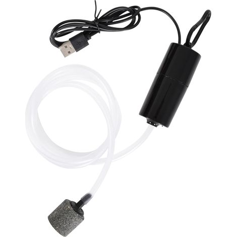 Aquarium Pompe à air USB Mini Pompe à Oxygène Silencieuse Pompe à muet Portable Pompe réservoir Poisson économie d'énergie pour Aquarium extérieur (1/5)