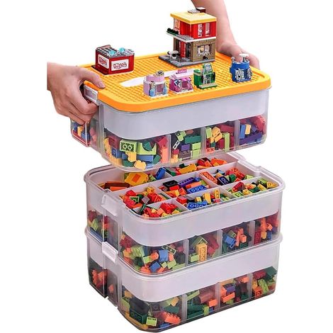 Lego Aufbewahrungsbox Ablagefächer Stapelboxen Transparent Kids Organizer (1/5)