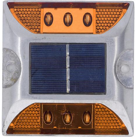 Borne lumineuse solaire en alliage d'aluminium moulé pour allée, trottoir, escalier extérieur, étanche IP68 (1/4)