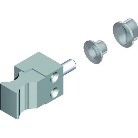 La Croisee Ds – Verrou de fenêtre alu satiné – Fixation à visser – Pêne rond 19.5mm – Pour baies coulissantes – Finition gris RAL 9006