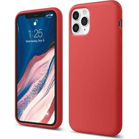 Funda silicona iphone 11 PRO max textura suave  Rojo (1/3)