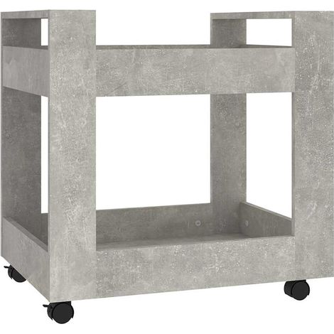 Maison Exclusive - Carrello Scrivania Grigio cemento 60x45x60 cm Legno Multistrato (1/5)