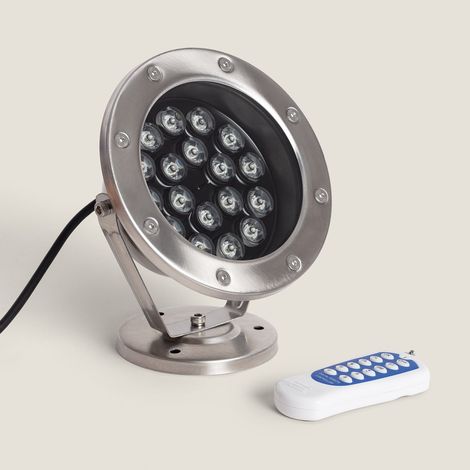 Faretto LED RGB da Superficie 12V 18W Sommergibile IP68 RGB
