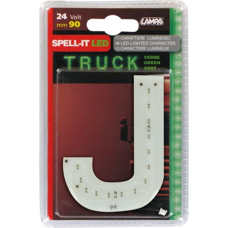 Spell-It Led, 90 mm, 24V - Verde - J