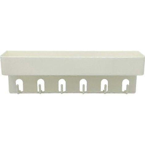 Filiyano-Étagère murale sans rainure avec crochets amovibles en plastique, gain de place, panier de rangement pour salle de bain et cuisine (1/2)