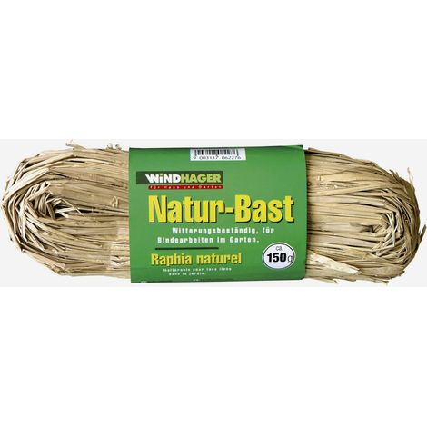 Raphia en fibre naturelle 150g – Écheveau pour projets d'artisanat – Matériau végétal durable – Poids léger pour manipulation facile – Windhager