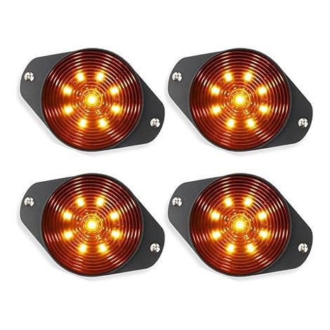 Feu de position latéral de remorque à 9 LED,feux de position de remorque étanches 12V-24V,feux de gabarit ambrés,feux de position avant arrière pour camping-car,camion,van,bateau (1/5)