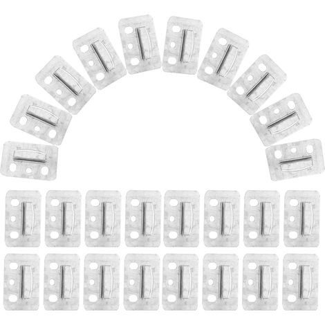 Unomor Lot de 100 clips de fixation muraux en acier (1/5)