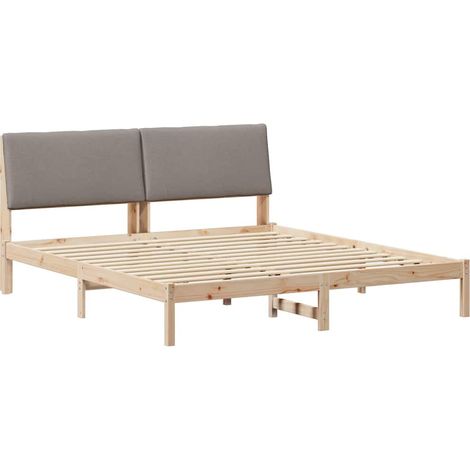 Maison Exclusive - Struttura del Letto con testiera Marrone e taupe 180 x 200 cm