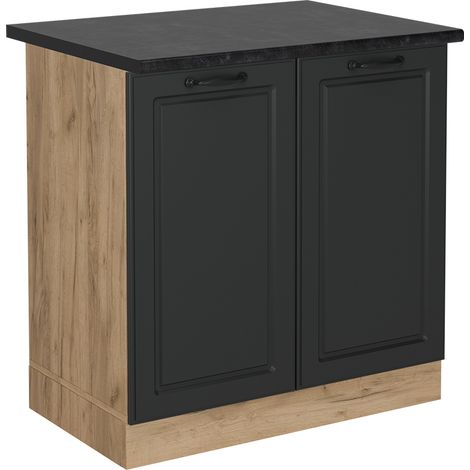 Mobile lavello cucina R-Line, Antracite casa di campagna, 80 cm , PL Antracite, Vicco
