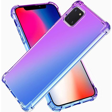 Fallfeste Schutzhülle mit Farbverlauf für Samsung Galaxy A22 5G, Lila/Blau (1/5)