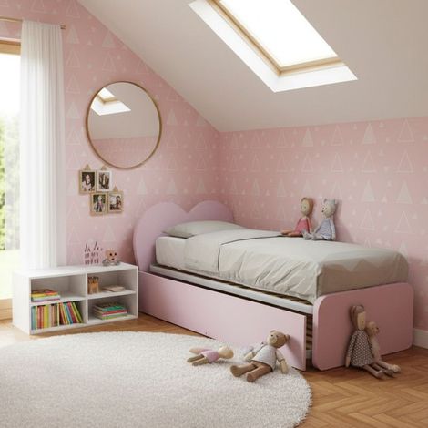 Letto singolo a cuore "Cupidor" con secondo letto estraibile - Cipriaf3c4ff