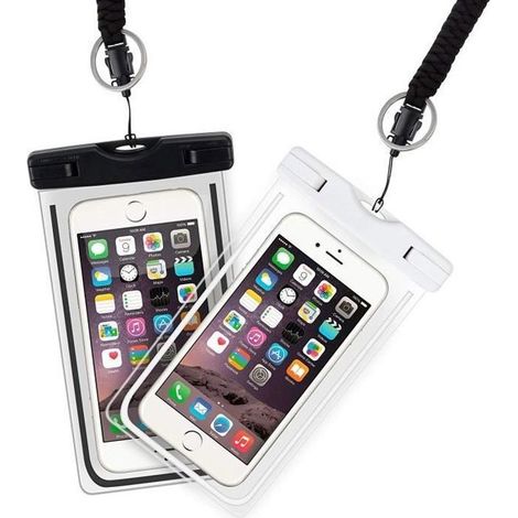2 Pcs Pochettes Étanche Housse Coque iPhone Samsung Smartphones Universel Jusqu'à 6 Pouces
