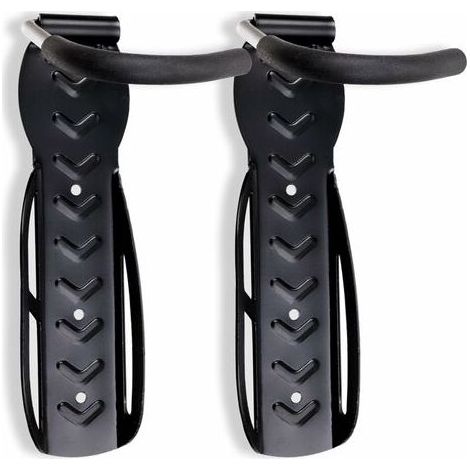 Pair - Crochet mural pour vélo - Crochet fixe - Porte-vélos, Support mural - Noir 2 pièces (1/5)