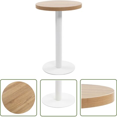 The Living Store Bistrotisch Hellbraun 50 cm MDF - Esstisch - Bistrotisch - Runder Tisch - Kleiner Tisch - Wohnzimmertisch (1/5)