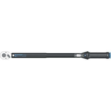 Gedore Torcoflex Drehmomentschlüssel, 1/2 Zoll, 60-300 Nm, Mit Umschaltknarre, Stahlrohr, Schwarz/Blau (1/5)