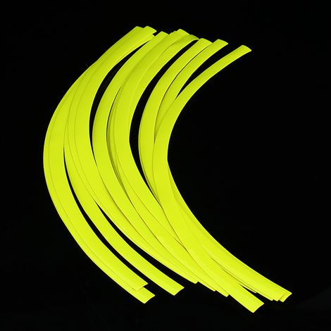 Ruban adhésif réfléchissant décoratif pour roues de voiture et moto, film autocollant 6 couleurs, jaune fluo, bande pinstripe sécurité (1/5)