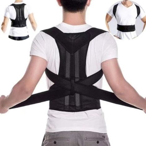 Correcteur de posture pour dos droit, pour femmes et hommes, soutien lombaire, réglable, correction de la position du dos (XXL)