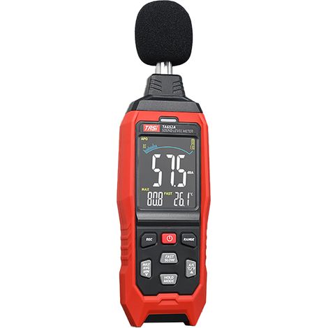 TASI TA652A 30130dB Noise Decibel Noise Tester A/C Weighting Industry Volume Detector Digital Sound Level Meter Logger Recorder Data Hold FAST/SLOW Over Limit Prompt