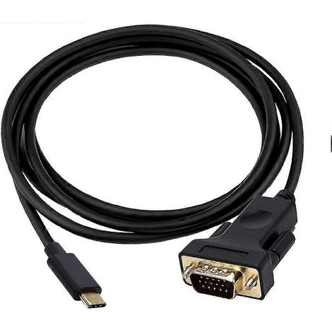 Câble adaptateur USB-C vers VGA, Thunderbolt 3 Type-C vers VGA mâle (1,8 mètre) (1/3)