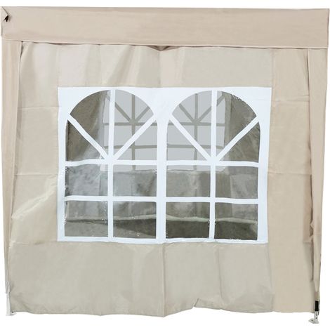 2x2M Pop Up Gazebo Side Panel Wall Only,1 Piece Beige with Window