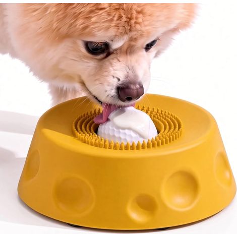 Gamelle à lécher pour chien - gamelle anti-anxiété avec balle roulante. (1/4)