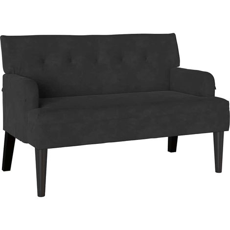 Chesterfield Bench Black 112 x 65.5 x 75 cm Velvet vidaXL