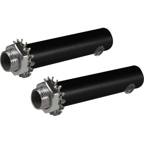 Lot 2 serre-câbles aluminium noir, hauteur 50mm, pour câbles 2x0.75mm ou 3x0.075mm - Tibelec (1/5)