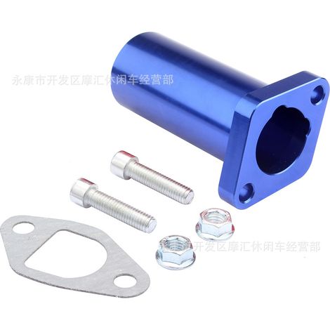 Blaue Ansaugkrümmer-Anschlussdichtung aus Aluminium für Mikuni-Vergaser 212cc GX200 PWK24 VM24 (1/5)