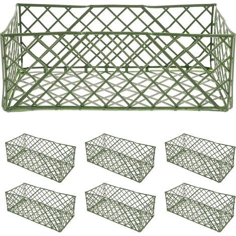 10 supports pour terreau floral, cadres pour fleurs, fournitures pour compositions florales (vert)-23.5x11cm-Green (1/2)