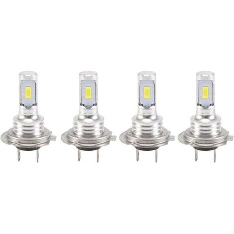 Kit di 4 mini lampadine LED H7 Crezuo per fari anabbaglianti e abbaglianti-Crezuo