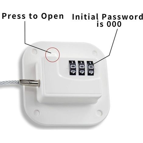 Serrure réfrigérateur sans clé – 1 pièce blanche, verrouillage numérique sécurisé anti-enfants pour porte de frigo (1/3)