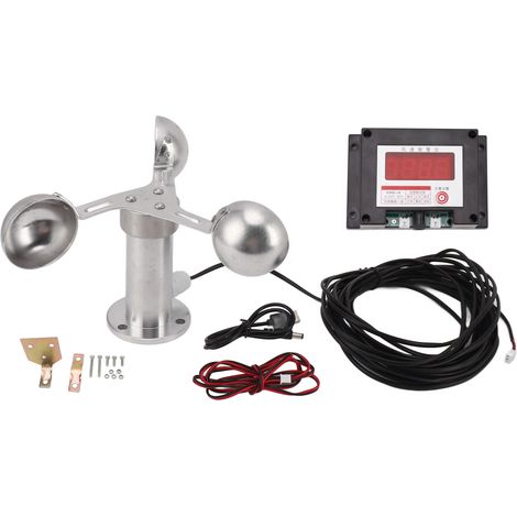Decdeal Turmkrananemometer Alarm Windgeschwindigkeitsmesser Wetterstation 3 Tasse 220 V
