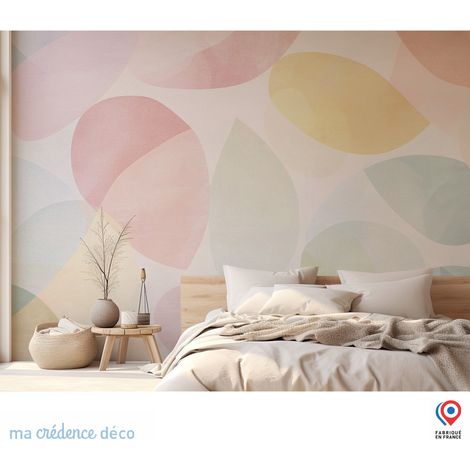 Papier peint : Pétales abstraites et colorées, Peinture - Intissé - 200 cm - 280 cm (1/5)