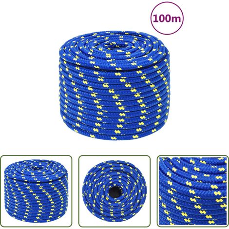 vidaXL Polypropylenseil - Bootsseil Blau 12 mm 100 m Polypropylen (1/5)
