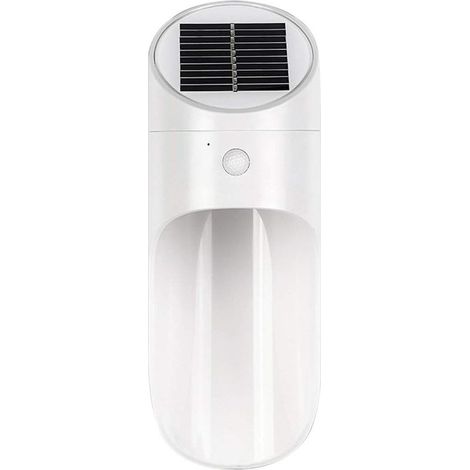 Lampe Solaire Extérieur avec Détecteur de Mouvement, Sans Fil Applique Solaire Imperméable, 120°Grand Angle 4 M Détection éclairage de Sécurité D\\'extérieur pour Porte D\\'entrée, Cour, Garage-blanc-