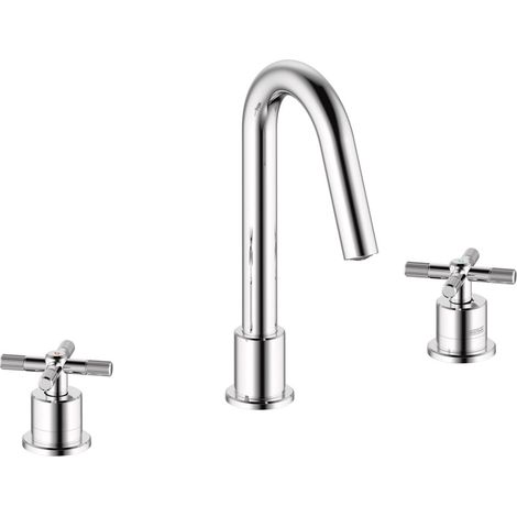 Bristan Cruzar 3-Hole Basin Mixer Tap Deck Mounted - Chrome (1/5)