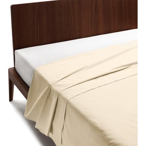 Drap Plat 1 Personne 160x280 en 100% Coton Percalle Certifié OekoTex Frais et Respirant, Draps Housses Dessus de Lits pour Linge de Lit et Literie, Drap Housse Douce et Durable (1/5)