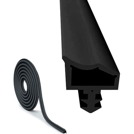 Joint de Porte PVC Haute Qualité - 10m (Largeur Rainure 4mm, Profondeur 7mm, Pliage 12mm) (1/4)