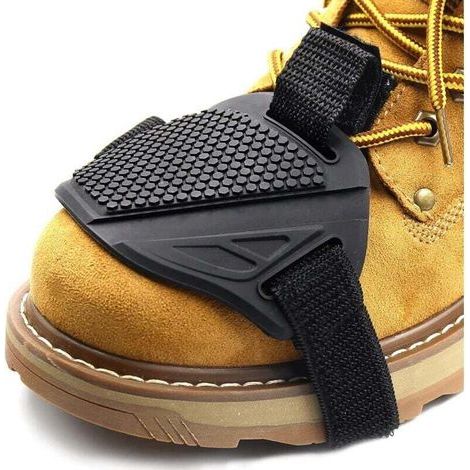 Protège-sélecteurs de vitesse, chaussures et bottes de moto, accessoires de transmission pratiques en caoutchouc pour hommes et femmes, noir, taille moyenne (1/4)