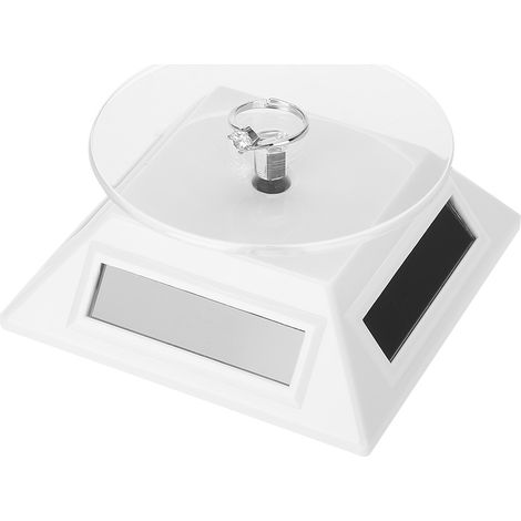Plateau Tournant 360° pour Présentation de Bijoux - Support Organisateur Rotatif (Blanc) (1/5)