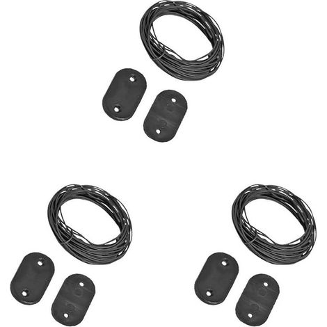 Kit de Fixation Gris pour Brise-Vue - Lot de 30 et 4m de Fil - Installation Facile - D-Work