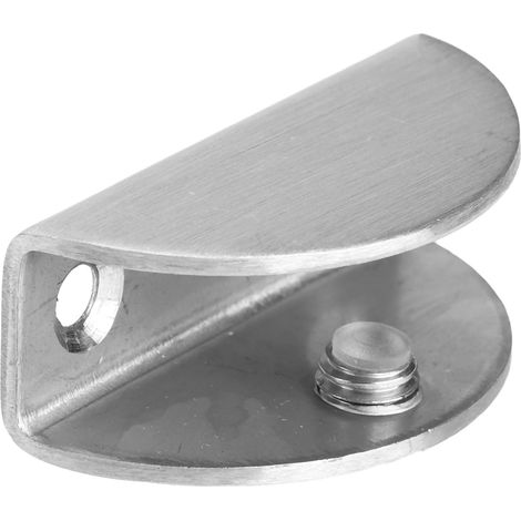 Pince à Verre, SS Fix Tool, Modèle Fixing Tool, en Acier Inoxydable Brossé, pour Verre 12-14mm, Lot de 6 avec Vis et Cheville Expansion pour Fixation Murale (1/5)